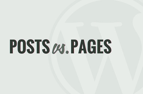 Pages Vs Posts